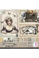 CIAO BELLA CIAO BELLA TYPOGRAPHIC 12x12 PATTERNS PAD 8 SHEETS