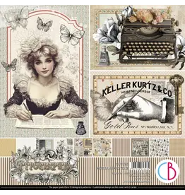 CIAO BELLA CIAO BELLA TYPOGRAPHIC 12x12 PATTERNS PAD 8 SHEETS