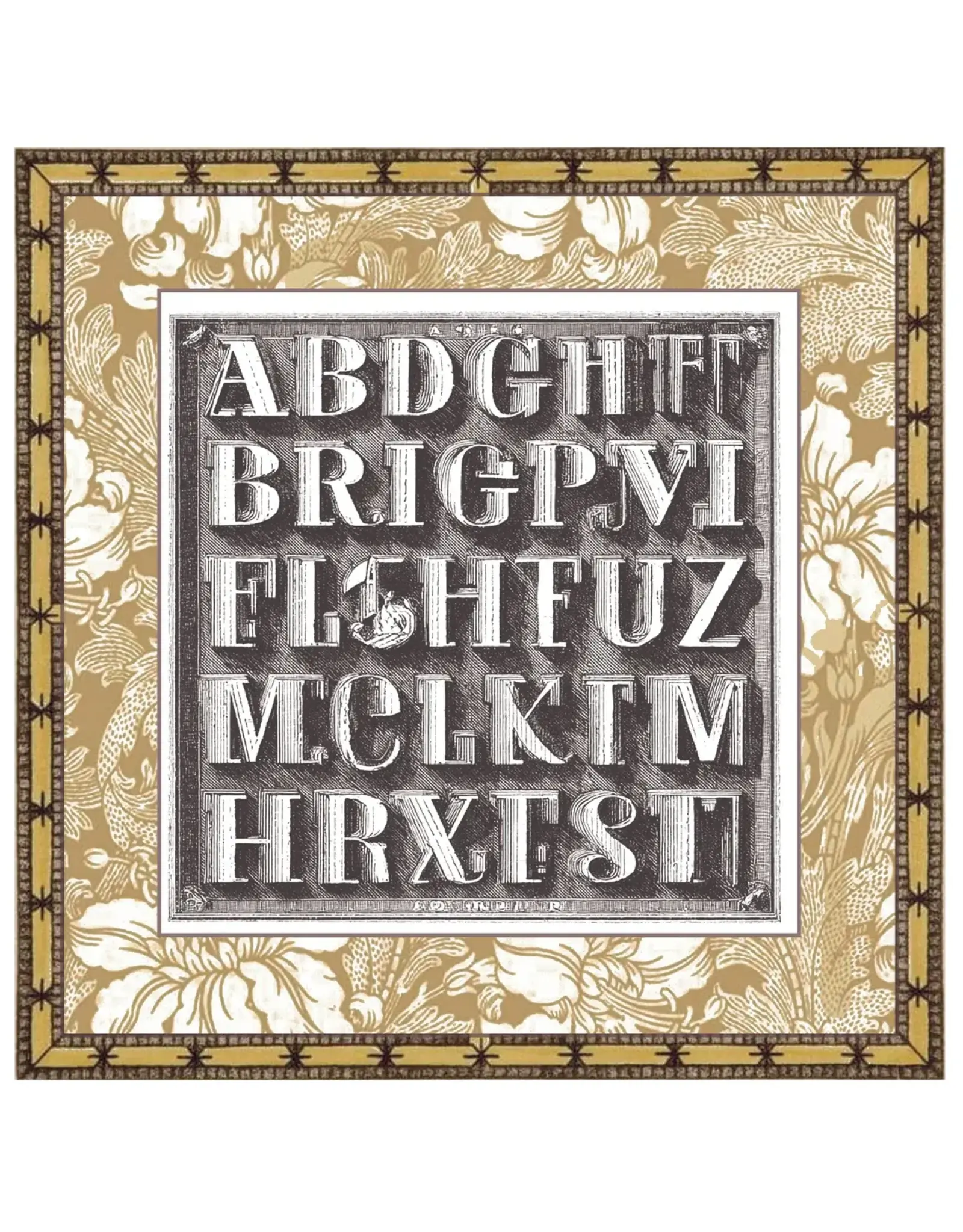 CIAO BELLA CIAO BELLA TYPOGRAPHIC 6x6 DELUXE PEARL COPPER & VELLUM MIXED PAPER PACK 6 SHEETS