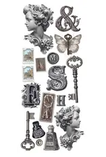 CIAO BELLA CIAO BELLA TYPOGRAPHIC TRANSPARENT ADHESIVE SHEETS 5/PK