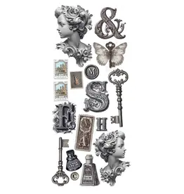 CIAO BELLA CIAO BELLA TYPOGRAPHIC TRANSPARENT ADHESIVE SHEETS 5/PK