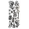 CIAO BELLA CIAO BELLA TYPOGRAPHIC TRANSPARENT ADHESIVE SHEETS 5/PK