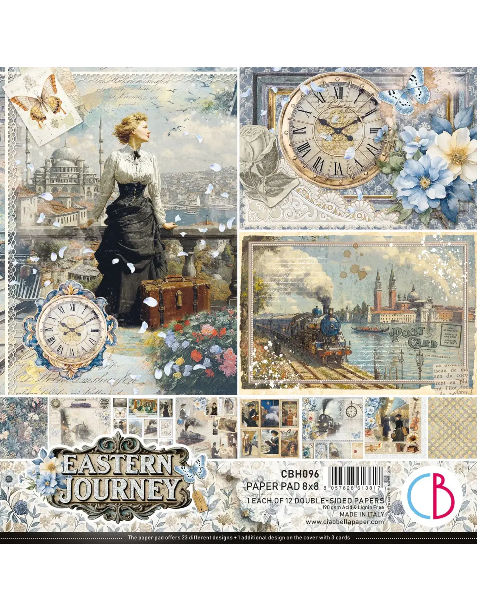 CIAO BELLA CIAO BELLA EASTERN JOURNEY 8x8 PAPER PAD 12 SHEETS