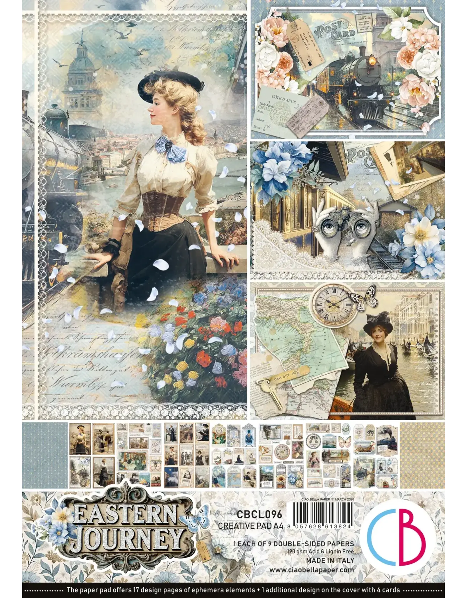 CIAO BELLA CIAO BELLA EASTERN JOURNEY A4 CREATIVE PAD 9 SHEETS