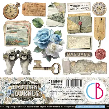 CIAO BELLA CIAO BELLA EASTERN JOURNEY 6x6 FUSSY CUT PAPER PAD 24 SHEETS