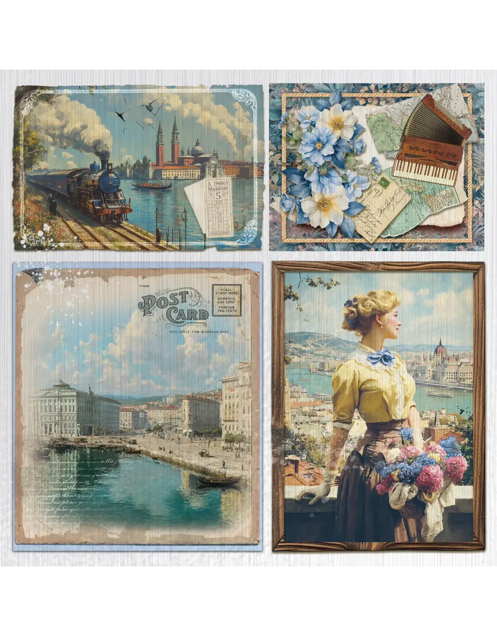 CIAO BELLA CIAO BELLA EASTERN JOURNEY 6x6 DELUXE SILVER & VELLUM MIXED PAPER PACK 6 SHEETS