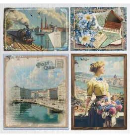 CIAO BELLA CIAO BELLA EASTERN JOURNEY 6x6 DELUXE SILVER & VELLUM MIXED PAPER PACK 6 SHEETS