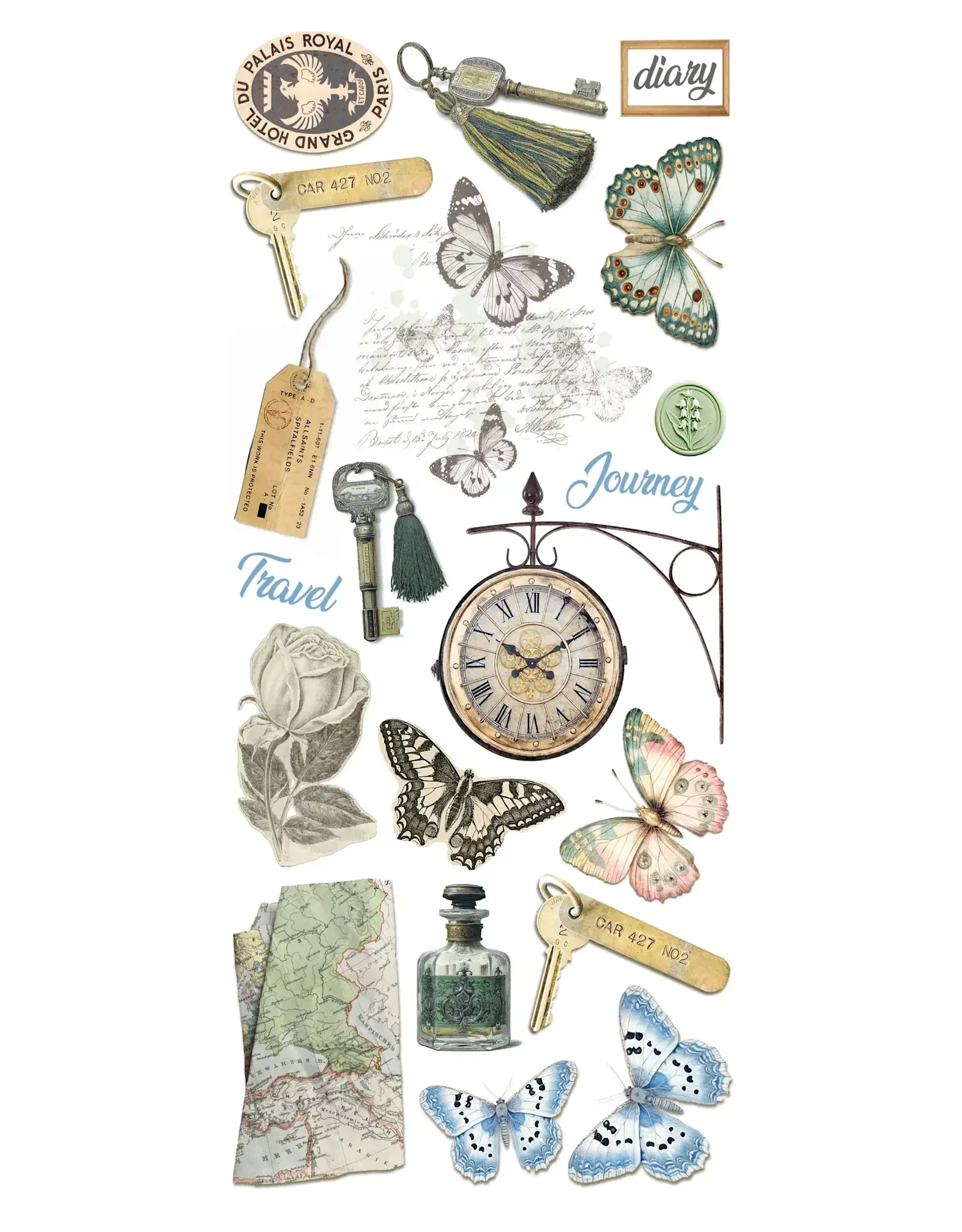 CIAO BELLA CIAO BELLA EASTERN JOURNEY TRANSPARENT ADHESIVE SHEETS 5/PK