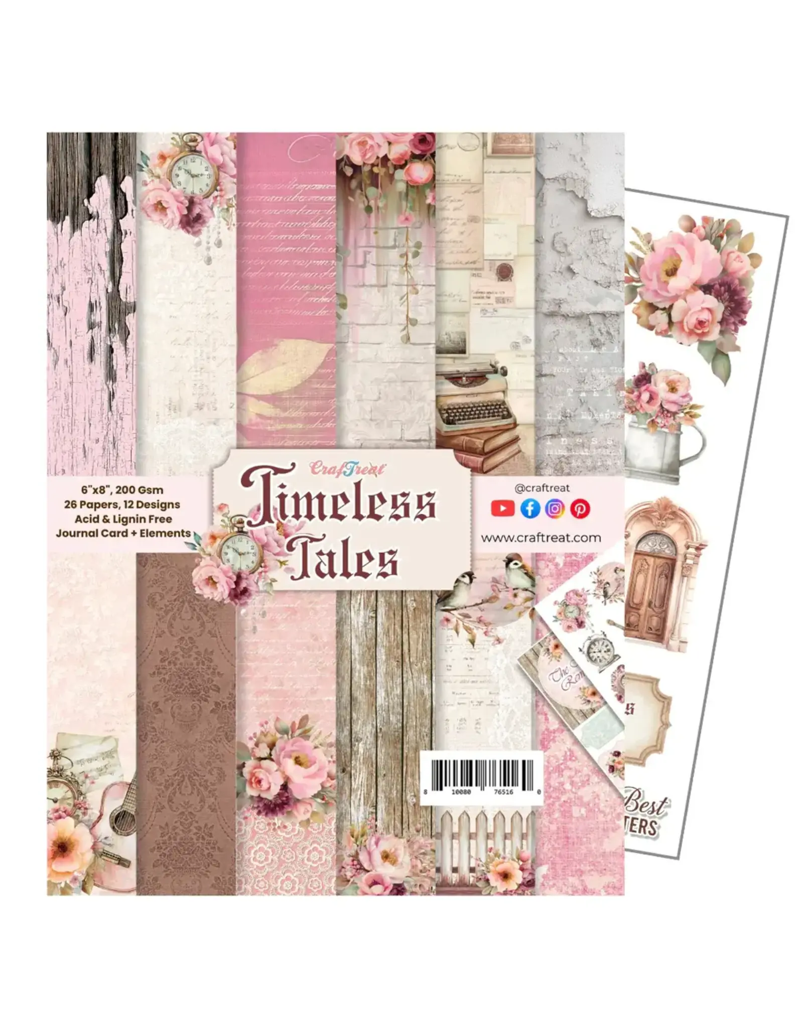 CRAFTREAT CRAFTREAT TIMELESS TALES 6x8 PAPER PAD
