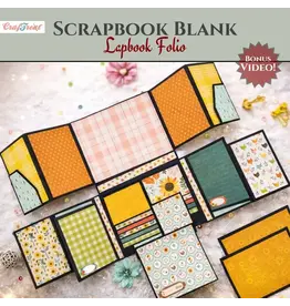 CRAFTREAT CRAFTREAT SCRAPBOOK BLANK PRECUT ALBUM BASE LAPBOOK FOLIO BLACK