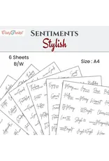 CRAFTREAT CRAFTREAT STYLISH SENTIMENTS A4 SENTIMENTS SHEETS 6/PK