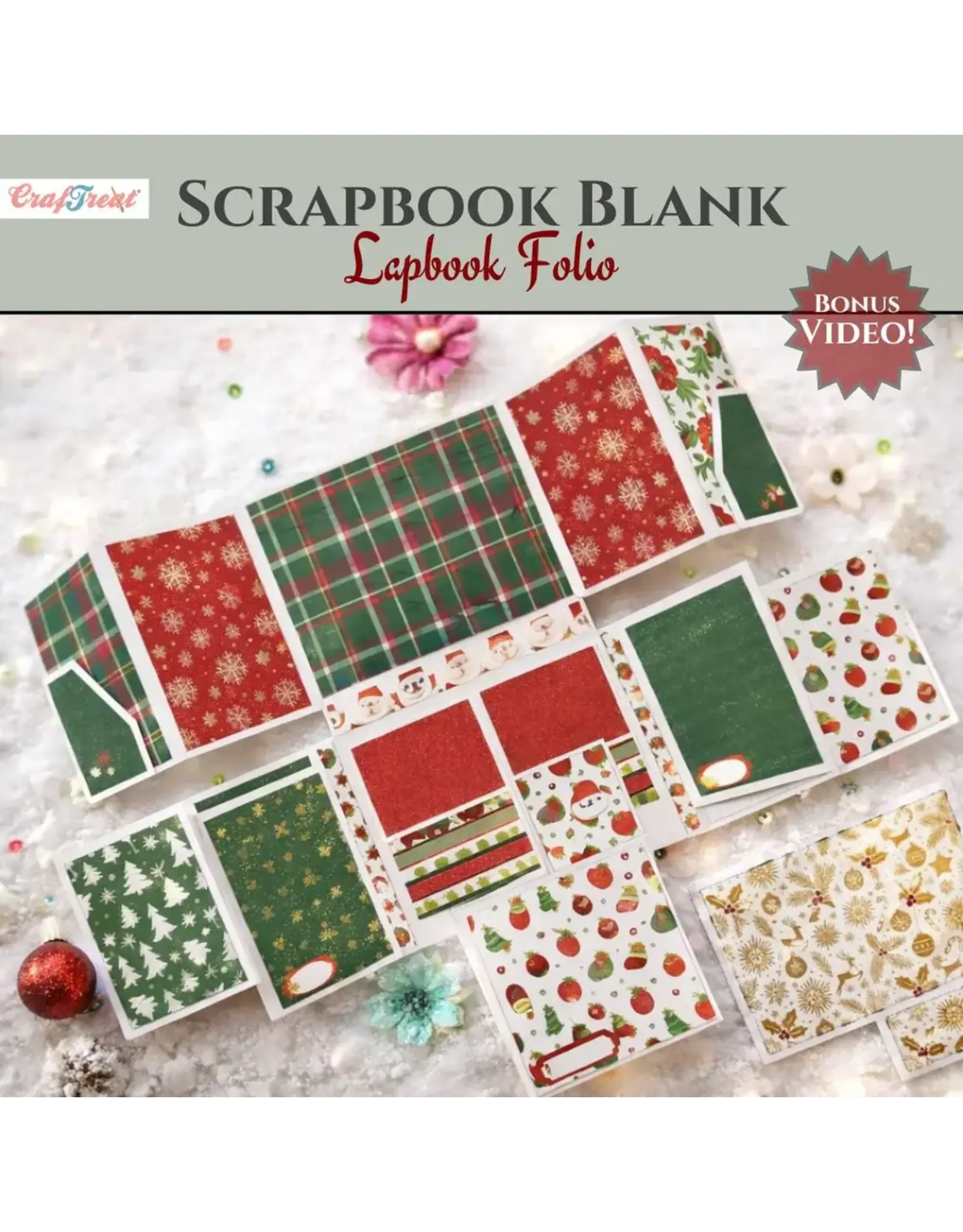 CRAFTREAT CRAFTREAT SCRAPBOOK BLANK PRECUT ALBUM BASE LAPBOOK FOLIO WHITE