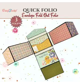 CRAFTREAT CRAFTREAT SCRAPBOOK BLANKS QUICK FOLIO ENVELOPE FOLD UP FOLIO
