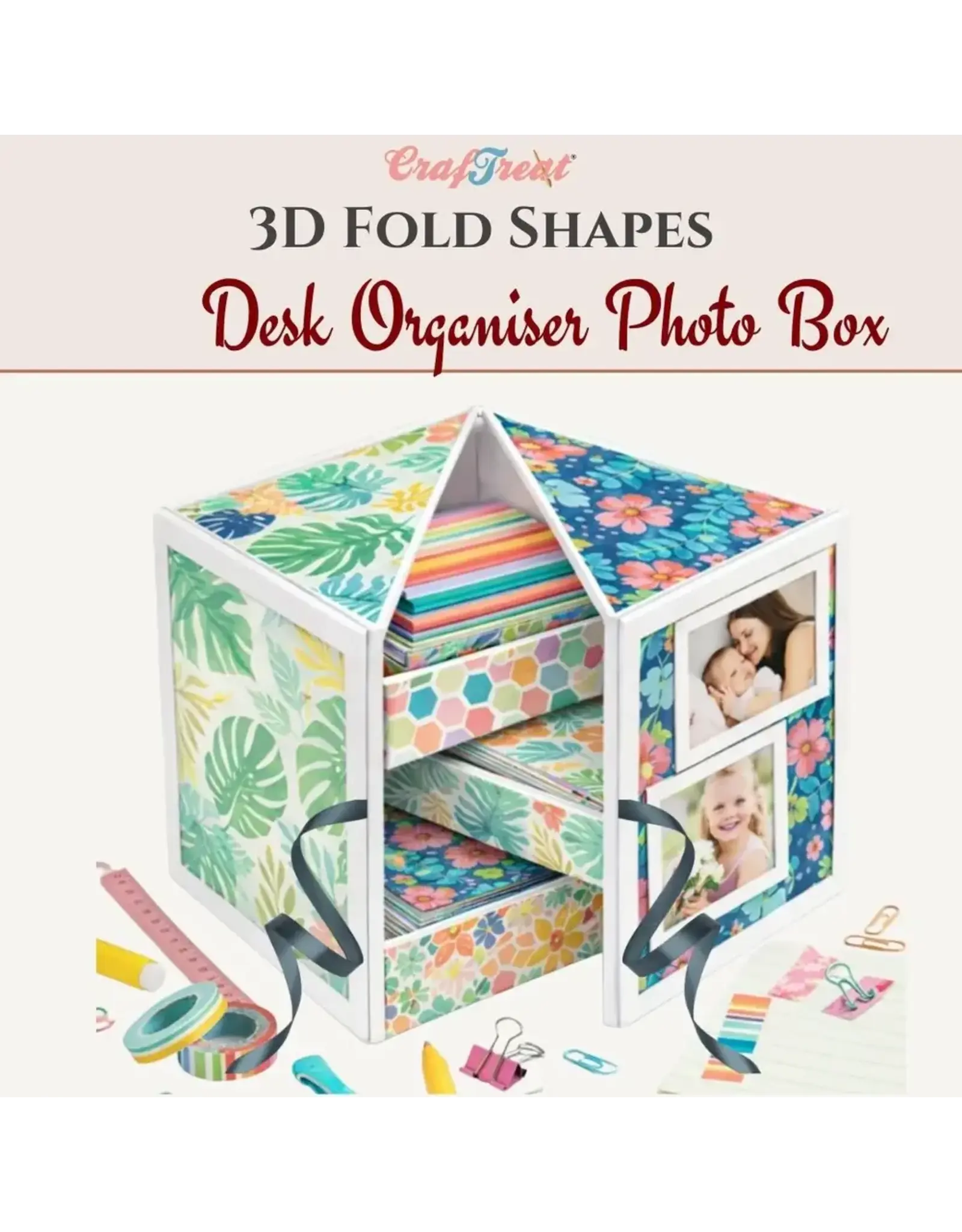 CRAFTREAT CRAFTREAT 3D FOLD SHAPES DESK ORGANISER PHOTO BOX