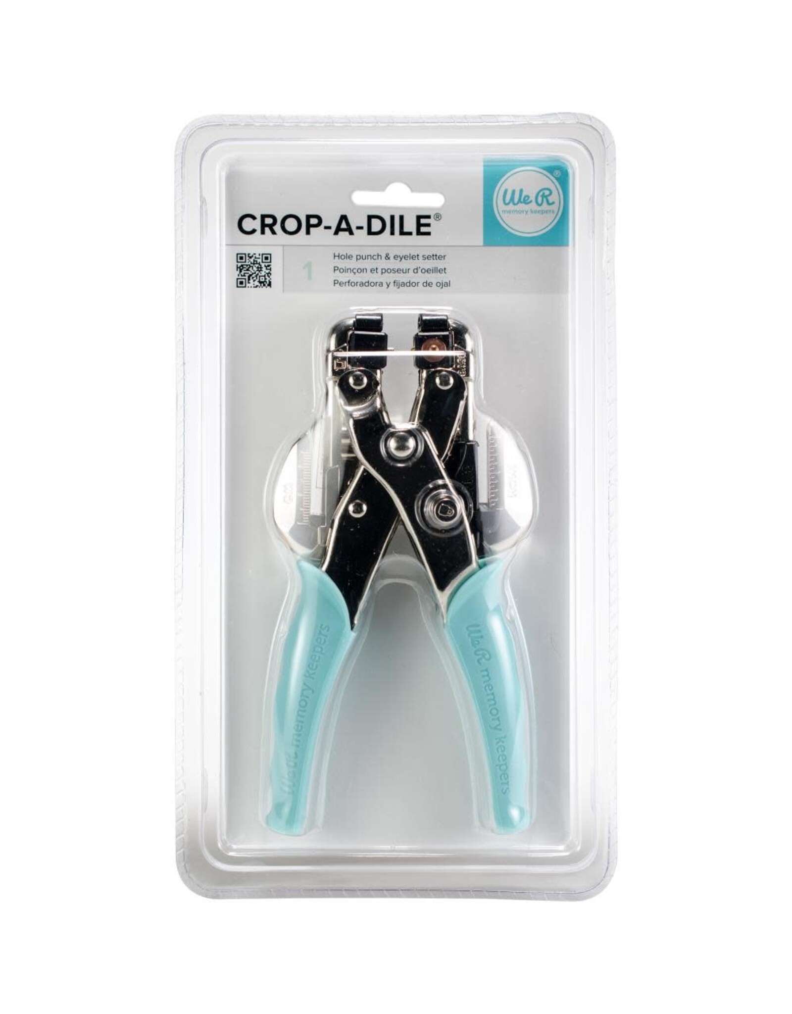 WE R MEMORY KEEPERS WE R MEMORY KEEPERS AQUA CROP-A-DILE HOLE PUNCH & EYELET SETTER