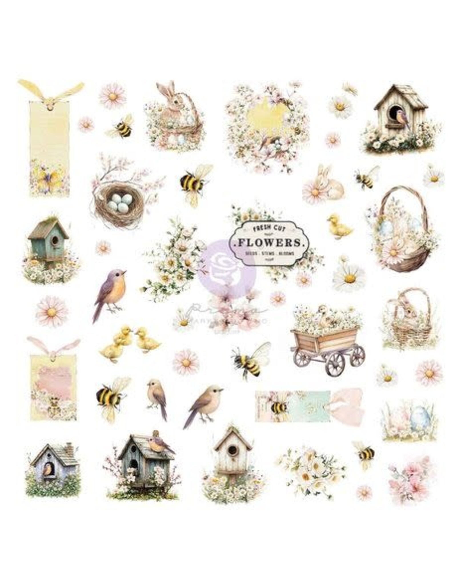 PRIMA PRIMA AMONG THE WILDFLOWERS SPRING BITS EPHEMERA