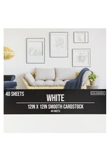 COLORBOK COLORBOK WHITE SMOOTH 12x12 CARDSTOCK 30 SHEETS