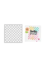 HERO ARTS HERO ARTS CHECK PLEASE 6x6 STENCIL