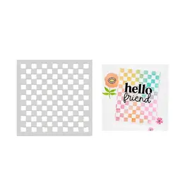 HERO ARTS HERO ARTS CHECK PLEASE 6x6 STENCIL