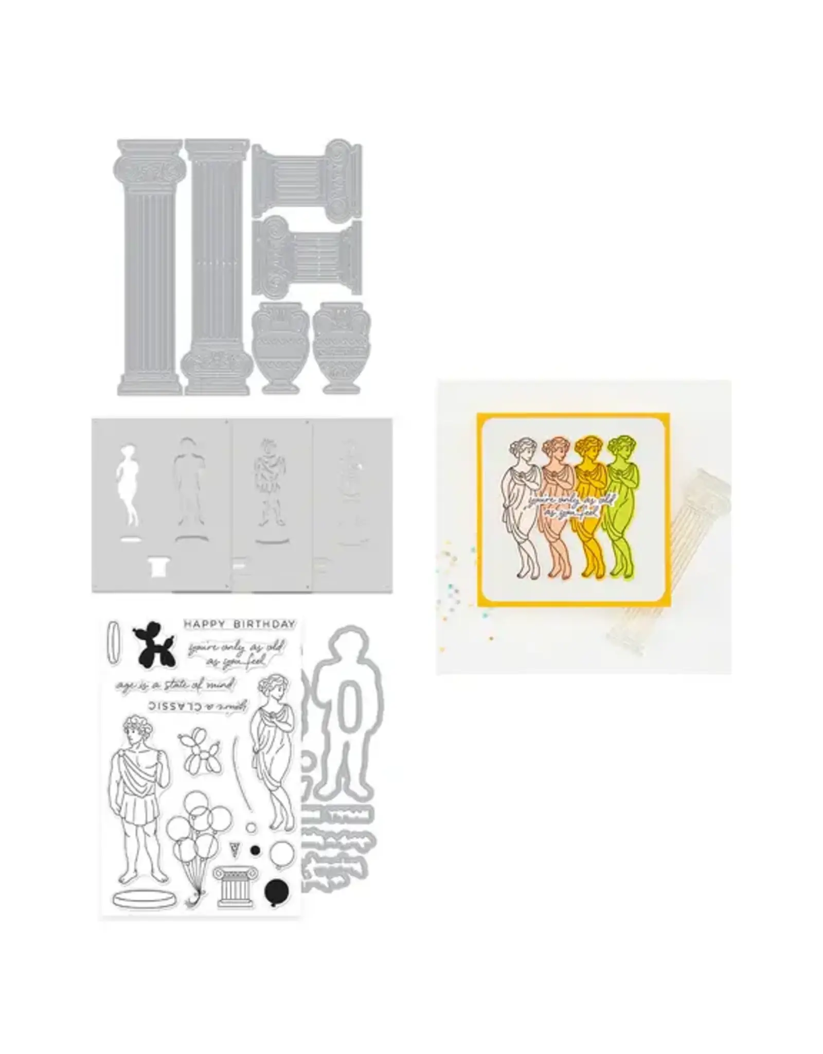 HERO ARTS HERO ARTS YOU'RE A CLASSIC CLEAR STAMP & DIE & STENCIL SET