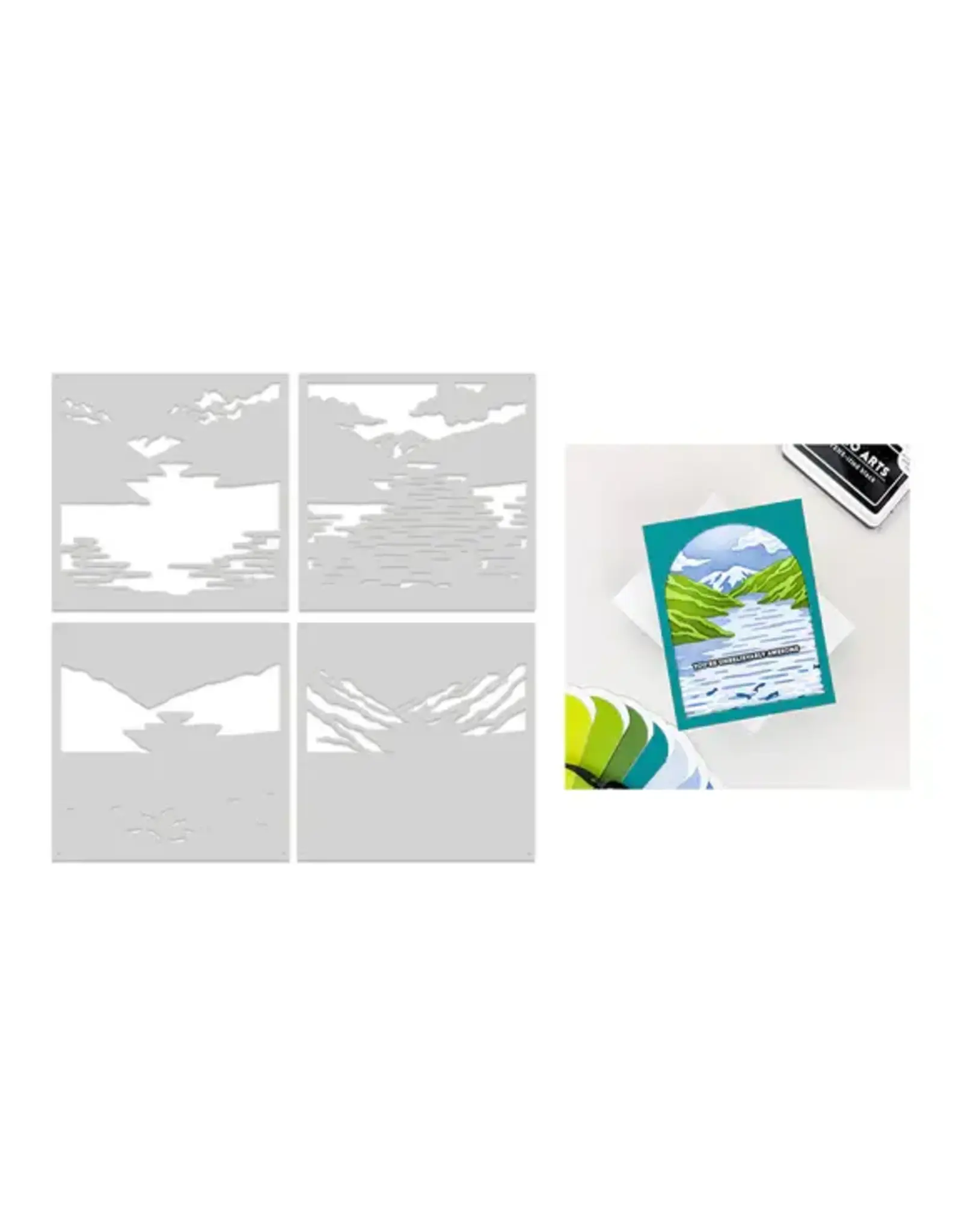 HERO ARTS HERO ARTS LAKE OF LEGENDS 6x6 STENCIL SET