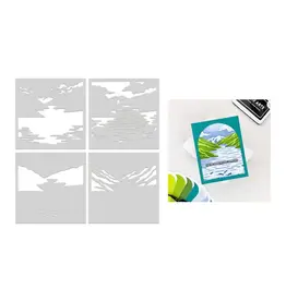 HERO ARTS HERO ARTS LAKE OF LEGENDS 6x6 STENCIL SET