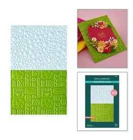 SPELLBINDERS SPELLBINDERS SUDS & BUDS 3D EMBOSSING FOLDER