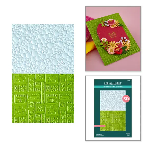 SPELLBINDERS SPELLBINDERS SUDS & BUDS 3D EMBOSSING FOLDER