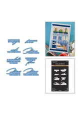 SPELLBINDERS SPELLBINDERS YANA SMAKULA WELCOME HOME SENTIMENTS HOT FOIL PLATES AND DIE SET