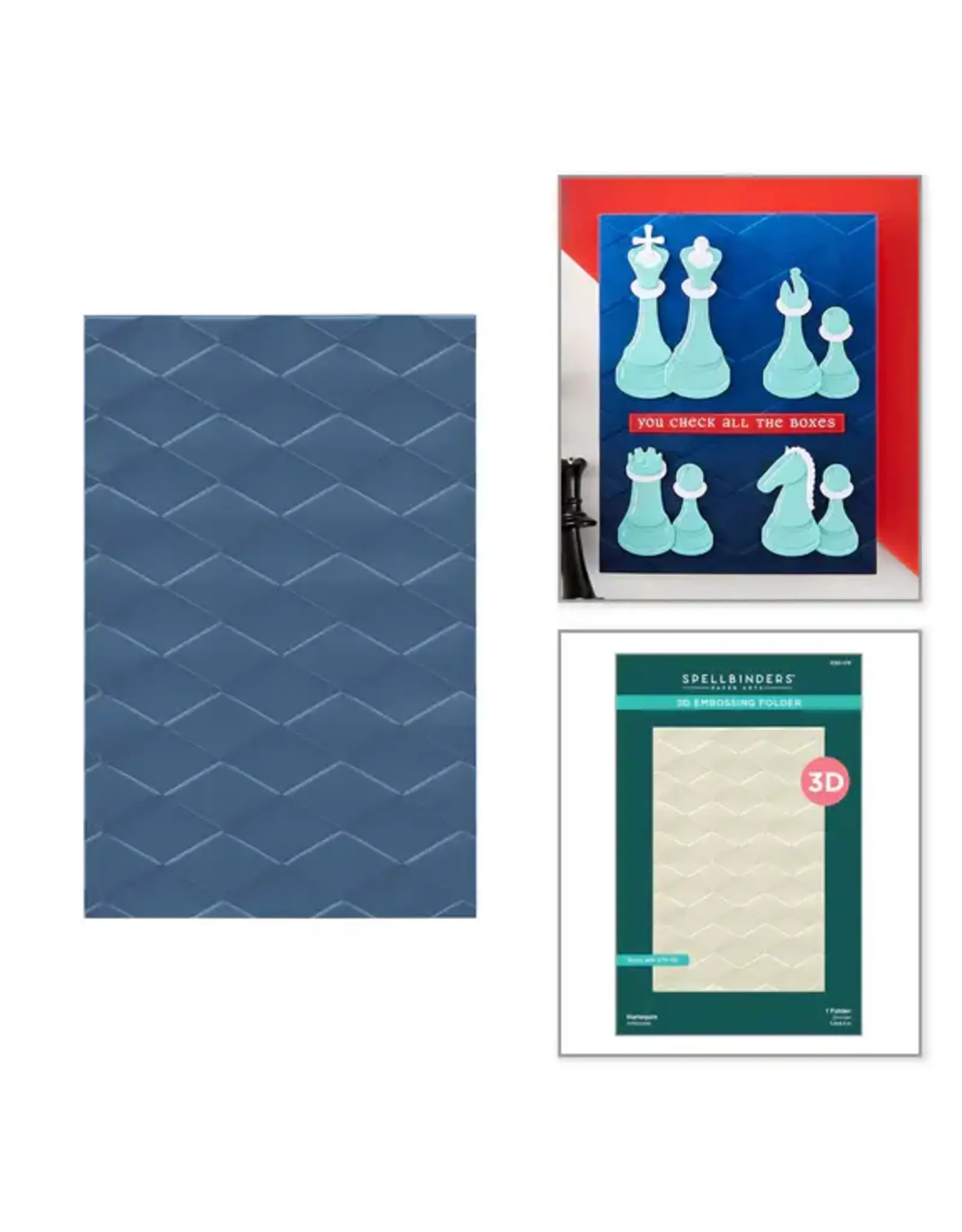 SPELLBINDERS SPELLBINDERS HARLEQUIN 3D EMBOSSING FOLDER