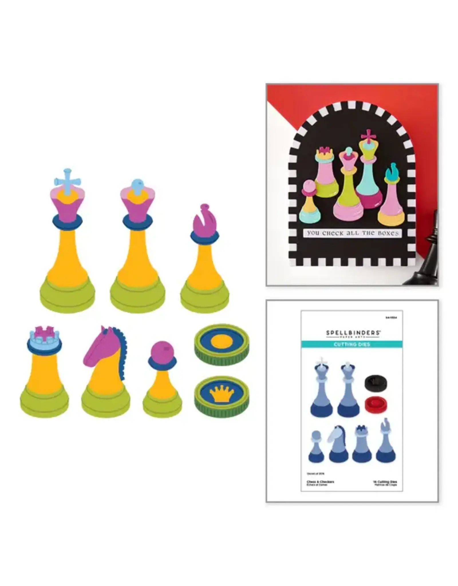 SPELLBINDERS SPELLBINDERS CHESS & CHECKERS ETCHED DIE SET