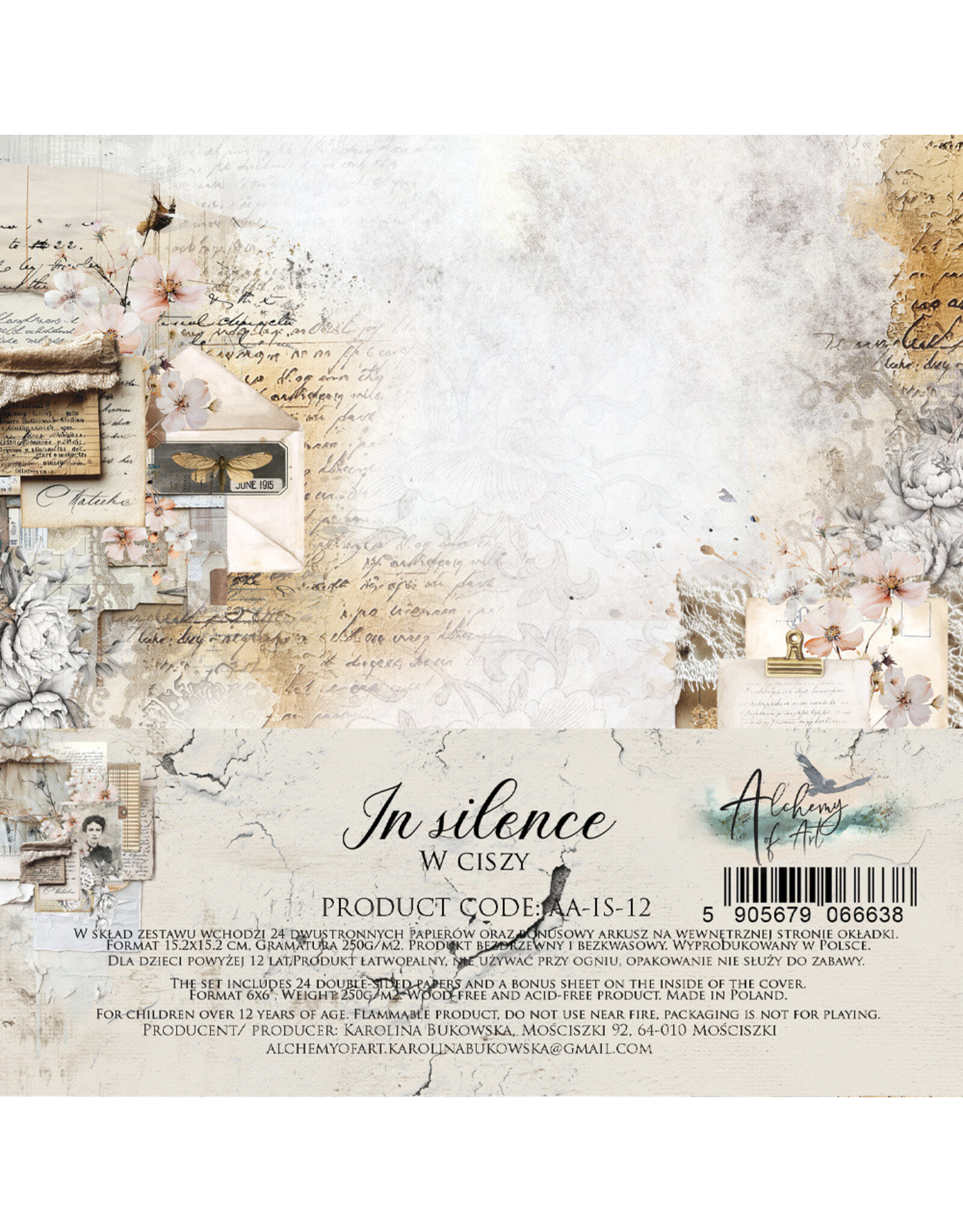 ALCHEMY OF ART ALCHEMY OF ART IN SILENCE 6x6 PAPER PACK 24 SHEETS