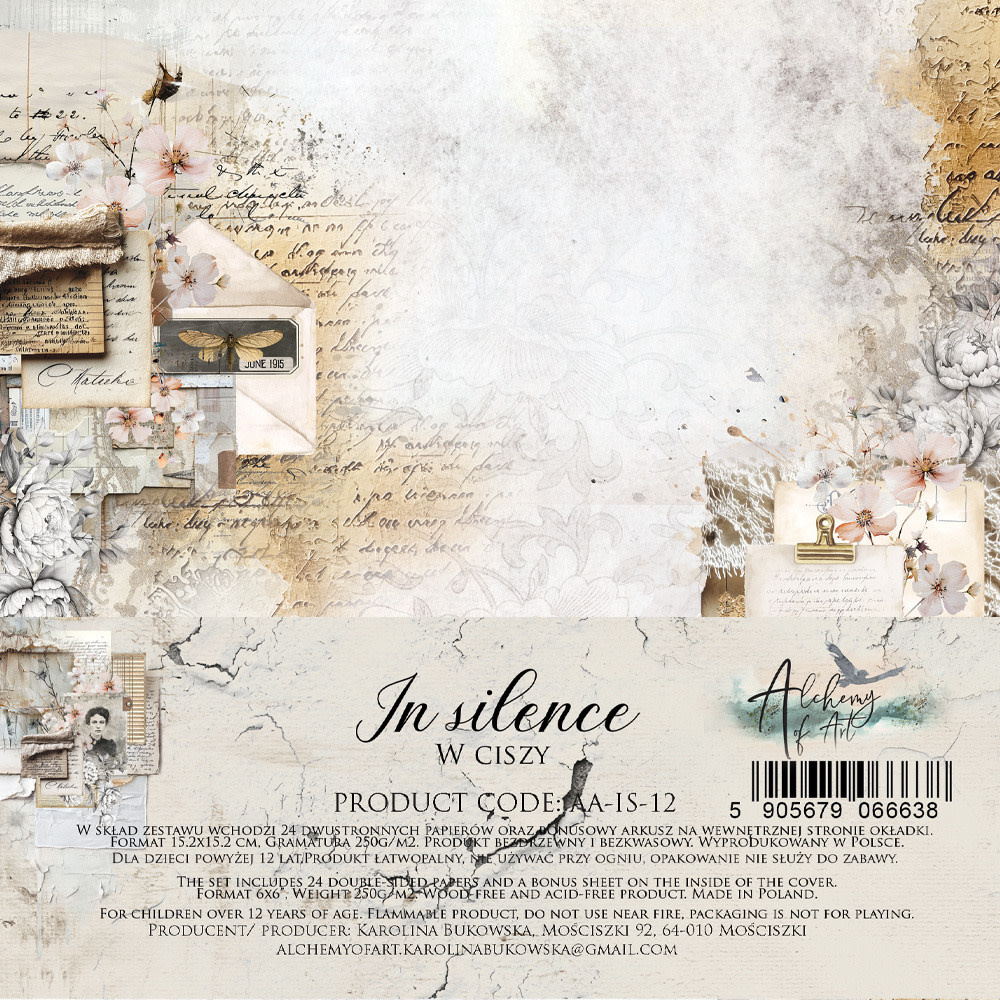 ALCHEMY OF ART ALCHEMY OF ART IN SILENCE 6x6 PAPER PACK 24 SHEETS
