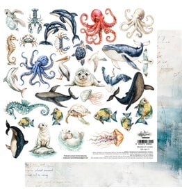 ALCHEMY OF ART ALCHEMY OF ART IOCEAN BLUE ANIMALS 12x12 EXTRAS CARDSTOCK