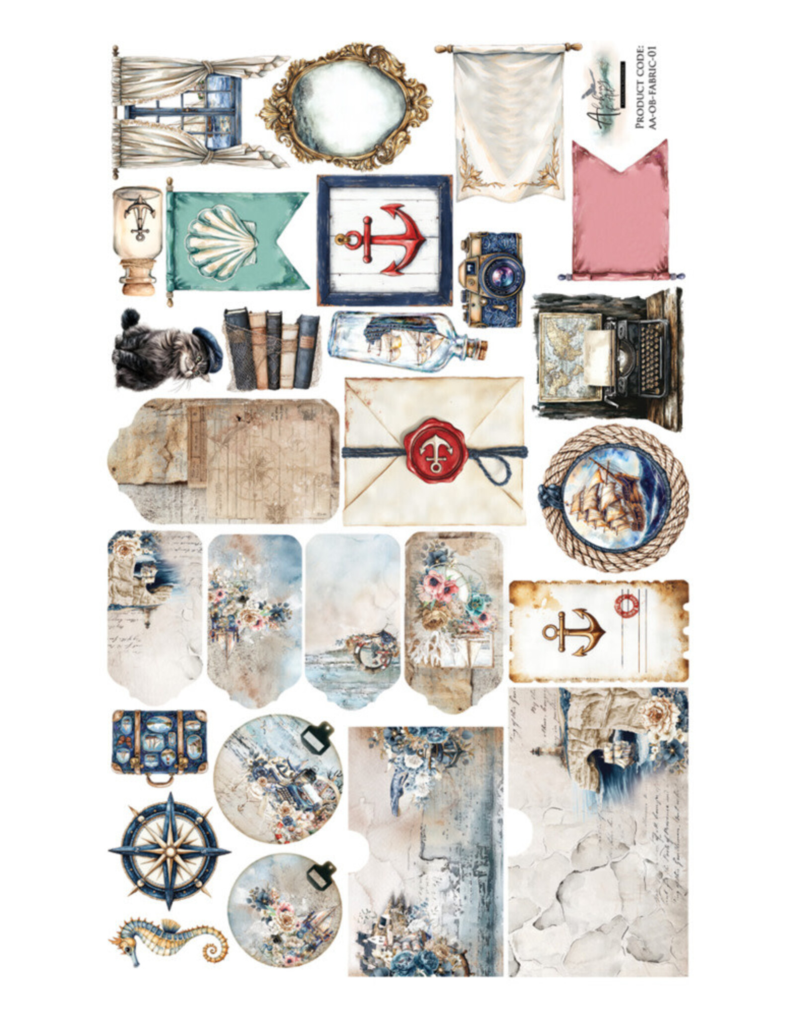 ALCHEMY OF ART ALCHEMY OF ART OCEAN BLUE 01 FABRIC EXTRAS