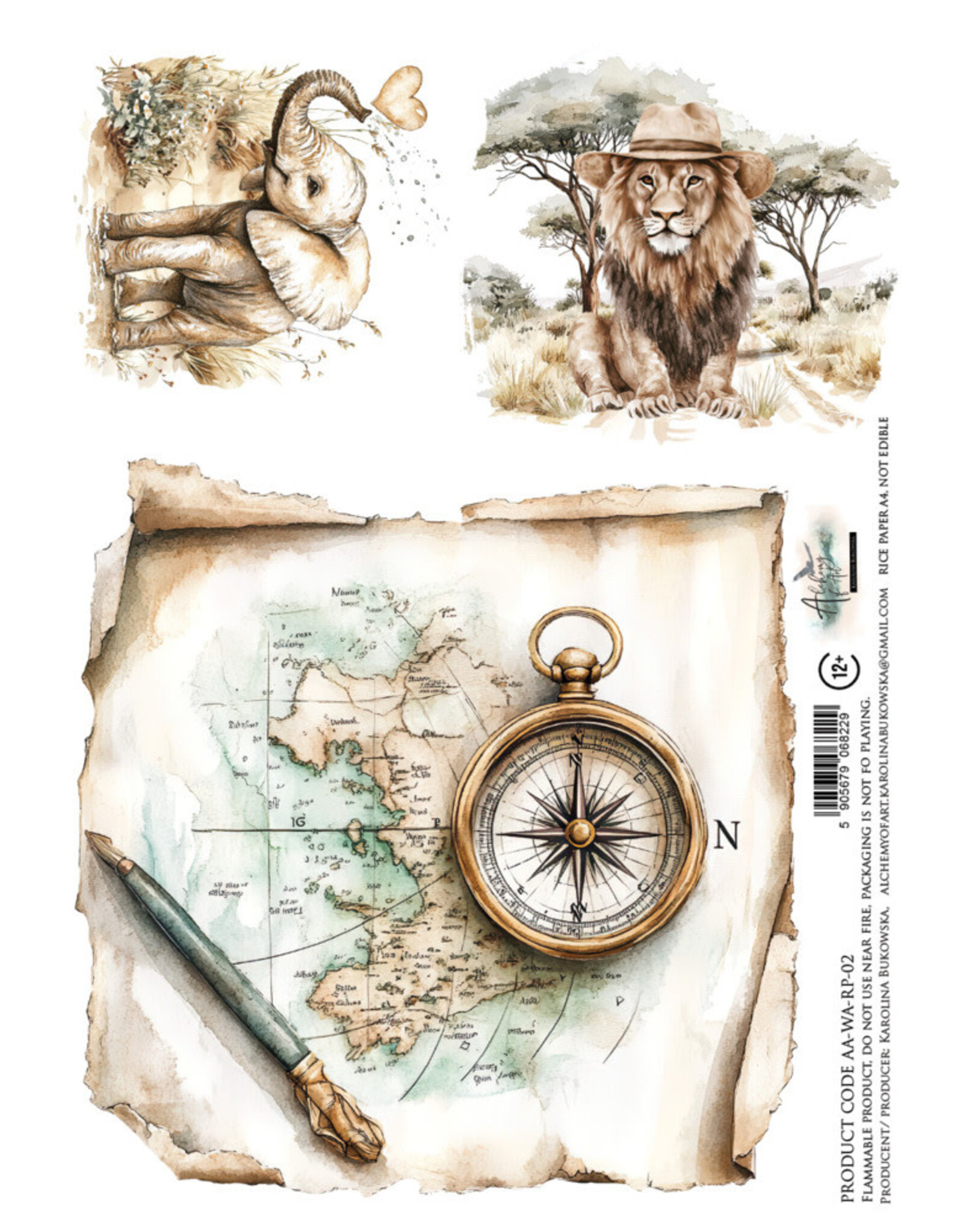 ALCHEMY OF ART ALCHEMY OF ART WILD ADVENTURES 02 A4 RICE PAPER