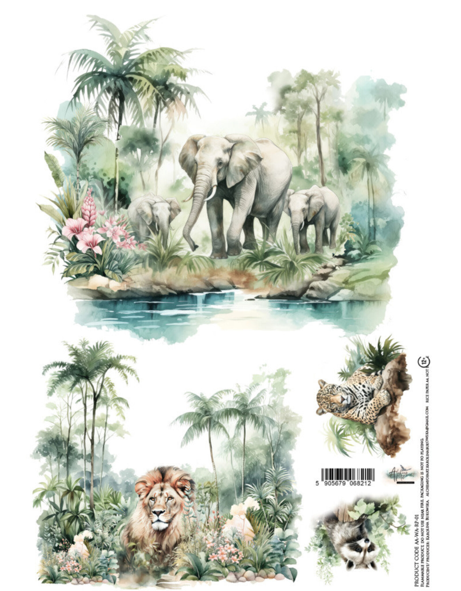 ALCHEMY OF ART ALCHEMY OF ART WILD ADVENTURES 01 A4 RICE PAPER