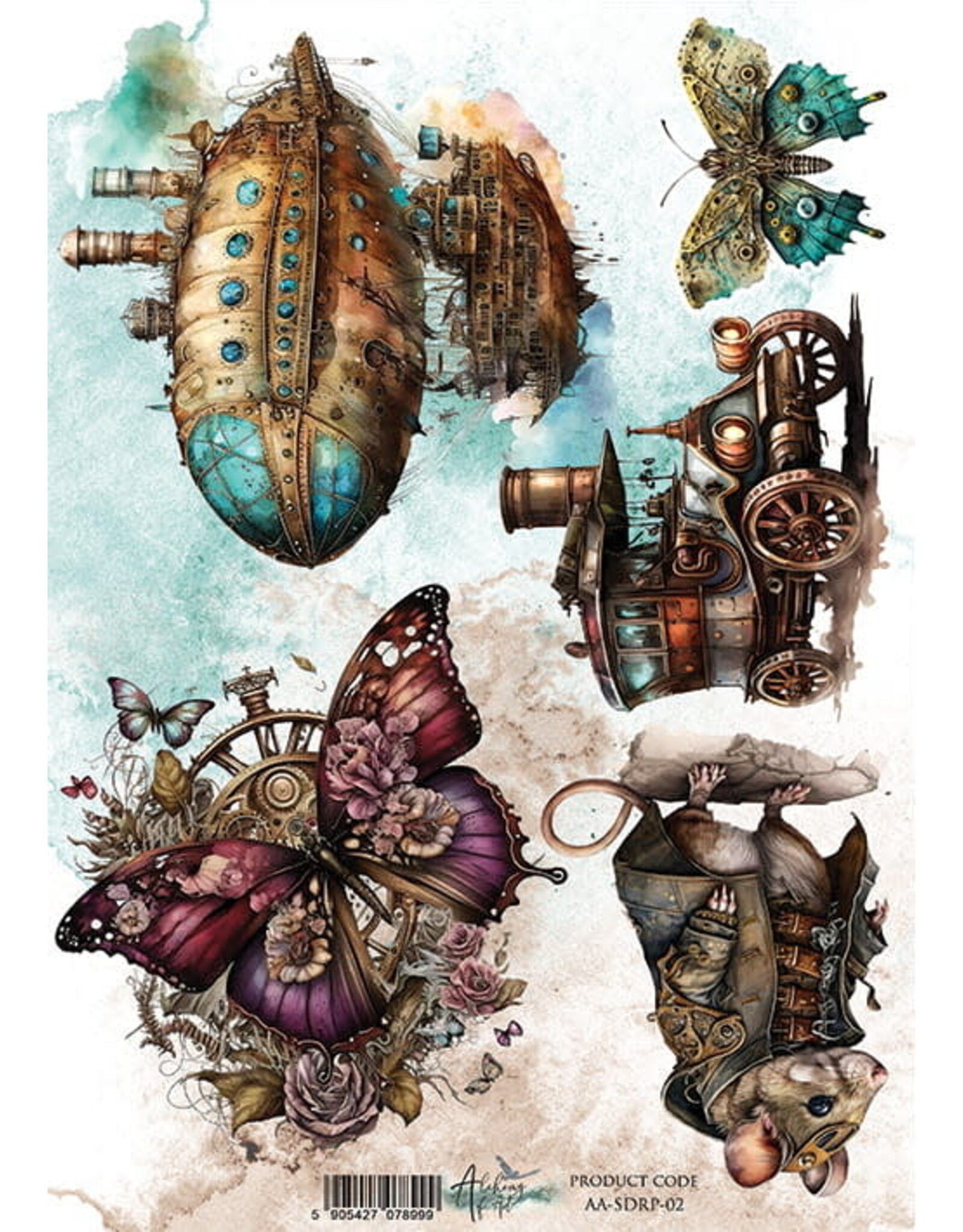 ALCHEMY OF ART ALCHEMY OF ART STEAMPUNK DREAMS 02 A4 RICE PAPER