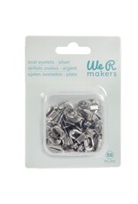 WE R MEMORY KEEPERS WE R MEMORY KEEPERS CROP-A-DILE SILVER OVAL EYELETS 50/PK