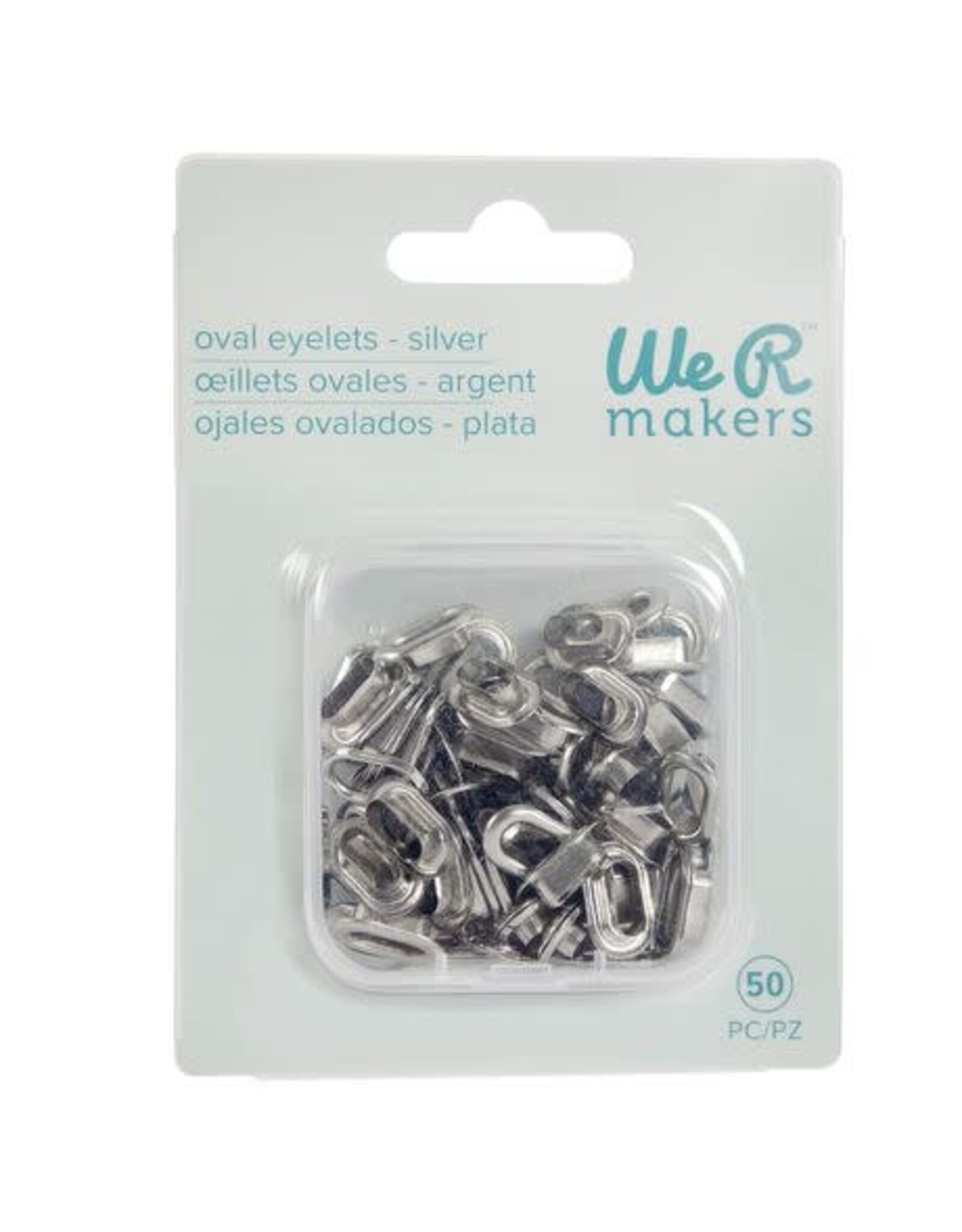 WE R MEMORY KEEPERS WE R MEMORY KEEPERS CROP-A-DILE SILVER OVAL EYELETS 50/PK