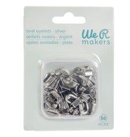 WE R MEMORY KEEPERS WE R MEMORY KEEPERS CROP-A-DILE SILVER OVAL EYELETS 50/PK