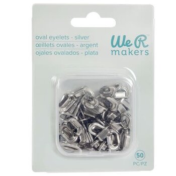 WE R MEMORY KEEPERS WE R MEMORY KEEPERS CROP-A-DILE SILVER OVAL EYELETS 50/PK
