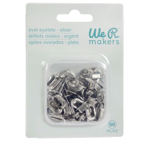 WE R MEMORY KEEPERS WE R MEMORY KEEPERS CROP-A-DILE SILVER OVAL EYELETS 50/PK