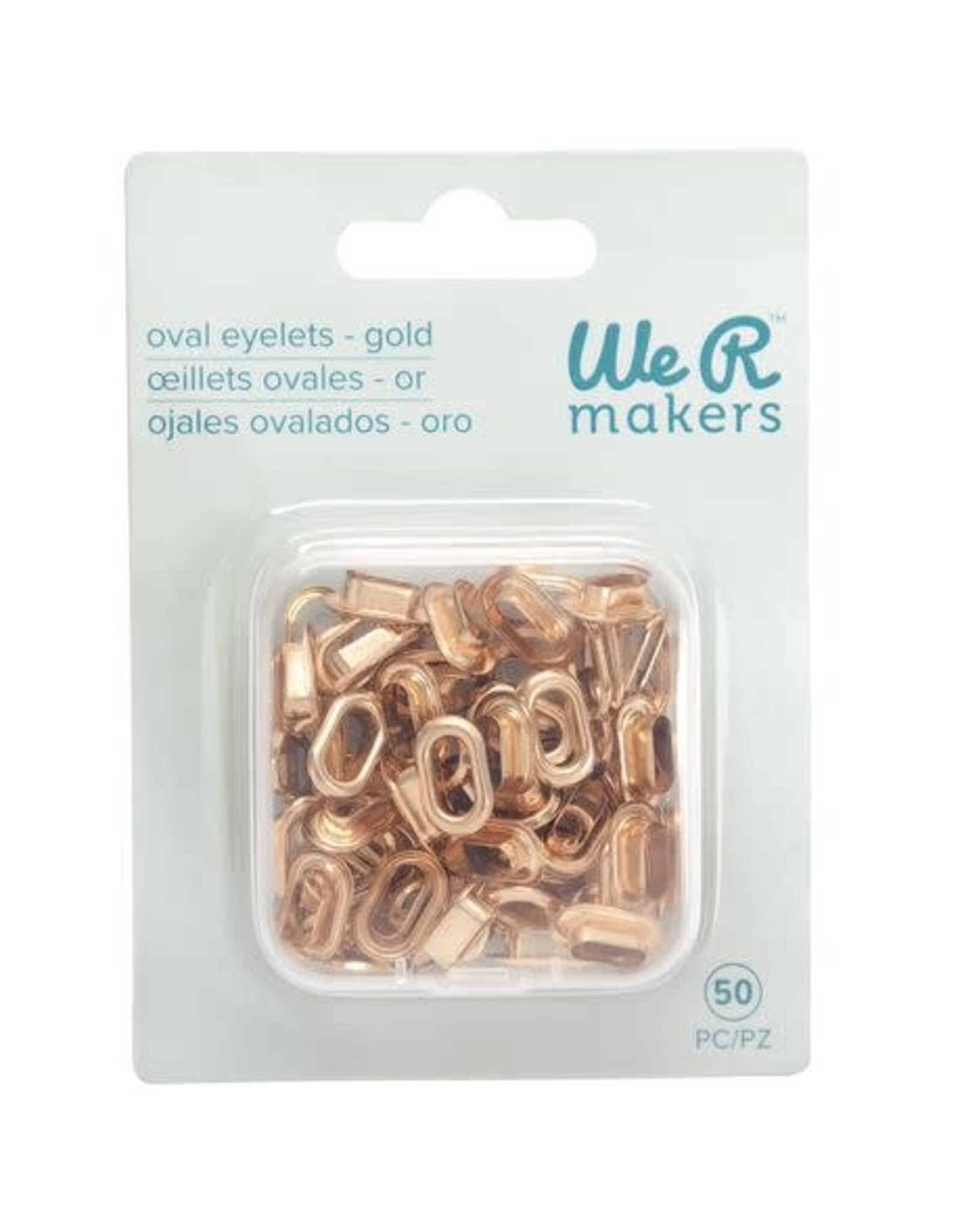 WE R MEMORY KEEPERS WE R MEMORY KEEPERS CROP-A-DILE GOLD OVAL EYELETS 50/PK