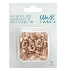 WE R MEMORY KEEPERS WE R MEMORY KEEPERS CROP-A-DILE GOLD OVAL EYELETS 50/PK