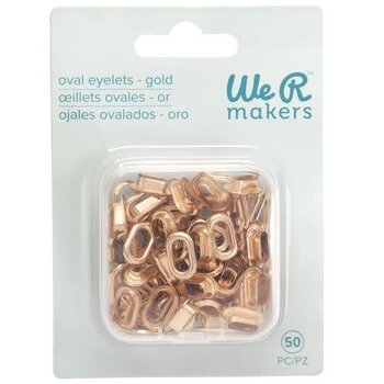 WE R MEMORY KEEPERS WE R MEMORY KEEPERS CROP-A-DILE GOLD OVAL EYELETS 50/PK