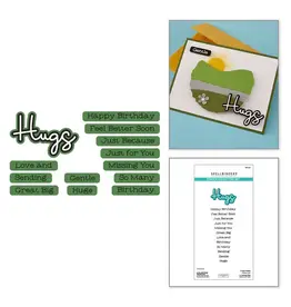 SPELLBINDERS SPELLBINDERS LISA HORTON LOVE AND HUGS SENTIMENTS CLEAR STAMP & DIE SET