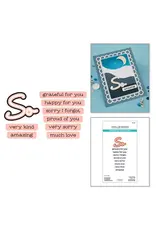 SPELLBINDERS SPELLBINDERS LISA HORTON SO AMAZING SENTIMENTS CLEAR STAMP & DIE SET