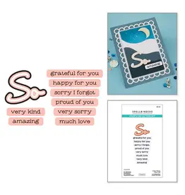 SPELLBINDERS SPELLBINDERS LISA HORTON SO AMAZING SENTIMENTS CLEAR STAMP & DIE SET
