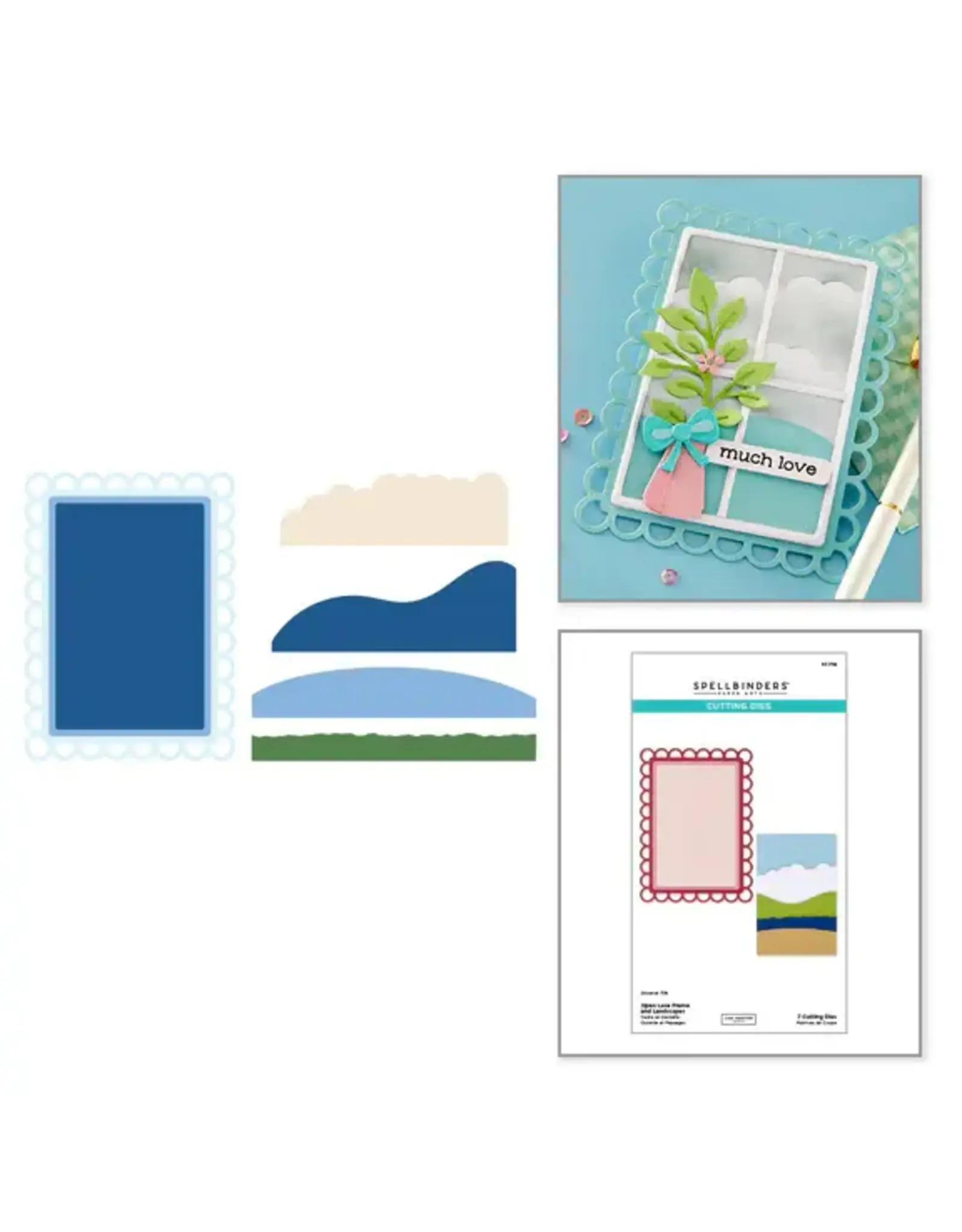 SPELLBINDERS SPELLBINDERS LISA HORTON OPEN LACE FRAME AND LANDSCAPES ETCHED DIE SET